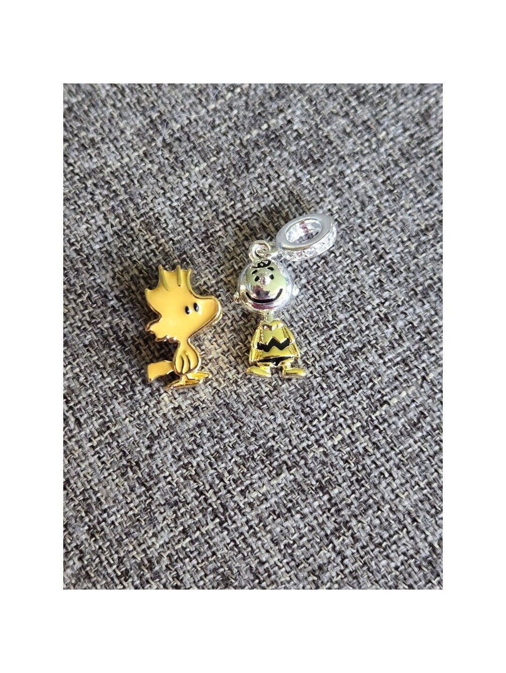 S925 charlie brown and woodtock peanuts charm for Pandora style Bracelet